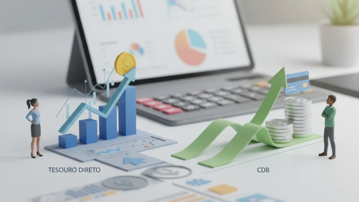 Tesouro Direto ou CDB: qual investimento rende mais para iniciantes?