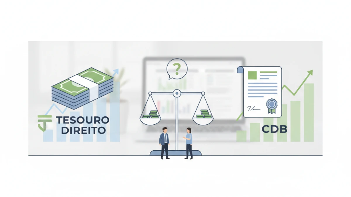 Tesouro Direto ou CDB: qual opção rende mais para investidores iniciantes?