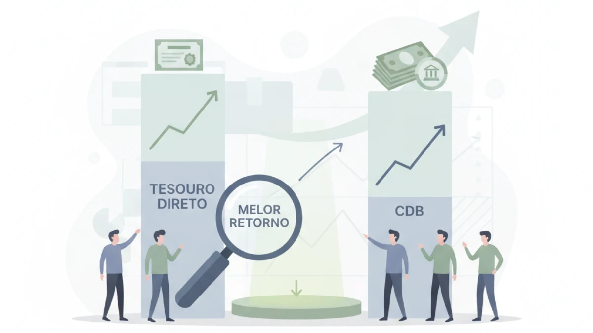 Tesouro Direto ou CDB: onde aplicar com melhor retorno para iniciantes