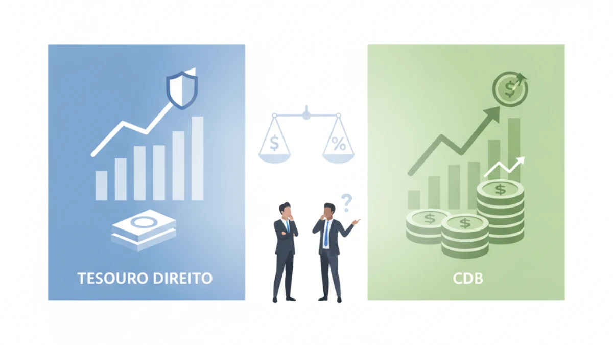 Tesouro Direto ou CDB: qual investimento oferece melhor rentabilidade e segurança?